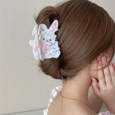 1/2pcs Gentle Bow, Little Rabbit, Super Cute Pink Shark Clip, Niche Headband, Sweet Hair Accessory