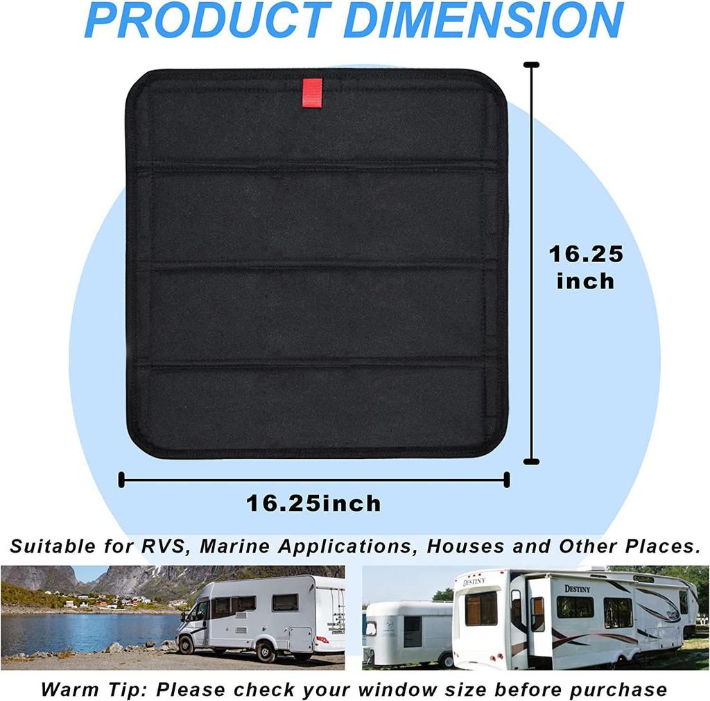 Magnetic & Velcro RV Skylight Sunshade for Ventilation Windows