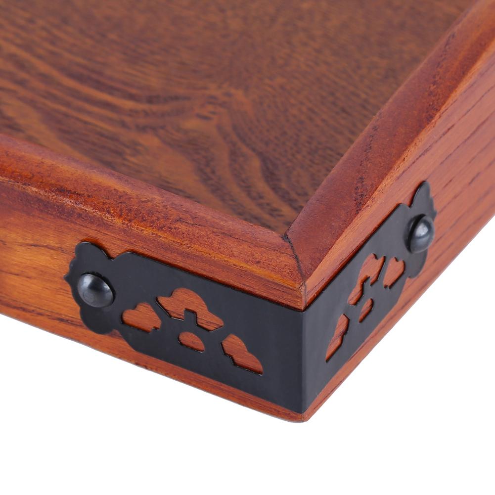 Large Wood Serving Tea Water Drinks Tray Wooden Breakfast Tea Serving Tray With Handle