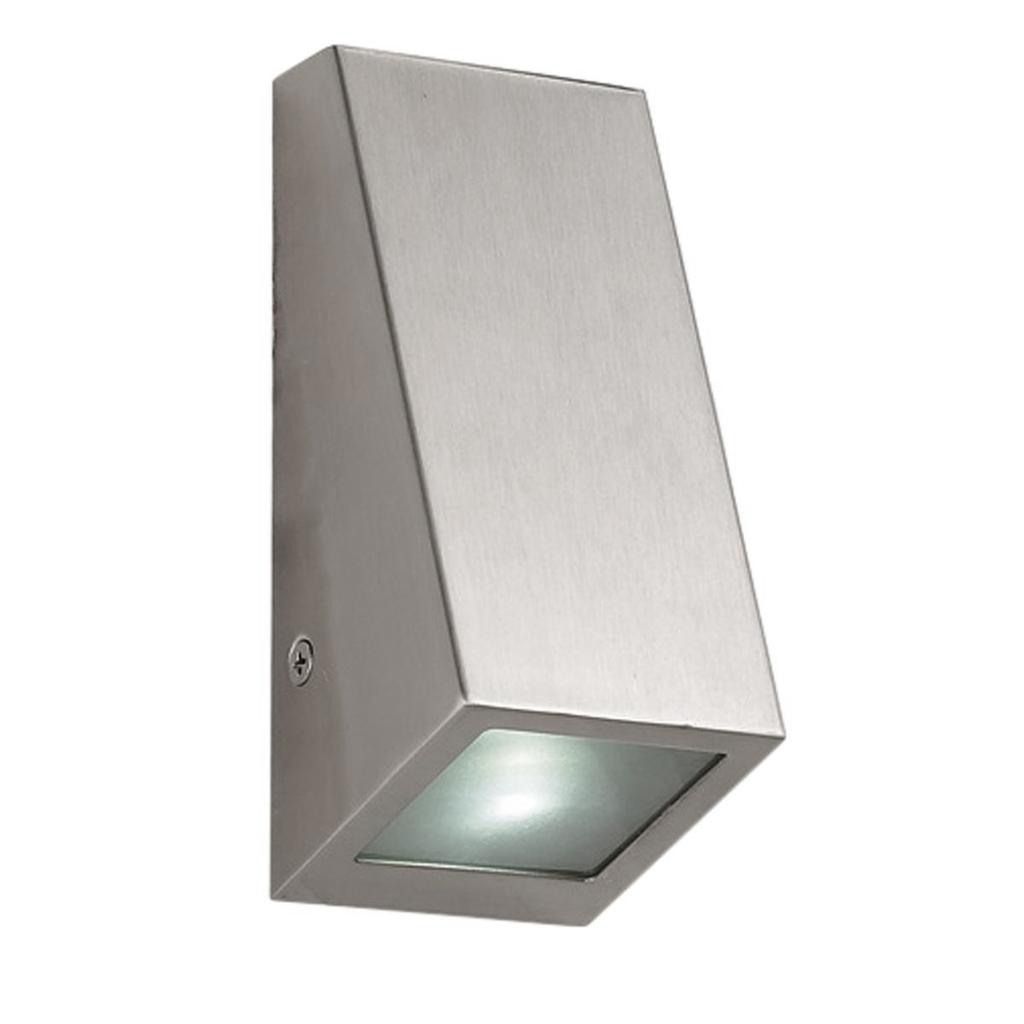 Modern Stainless Steel Wall Lamp IP44 Silver GU10 Max 35 Watts