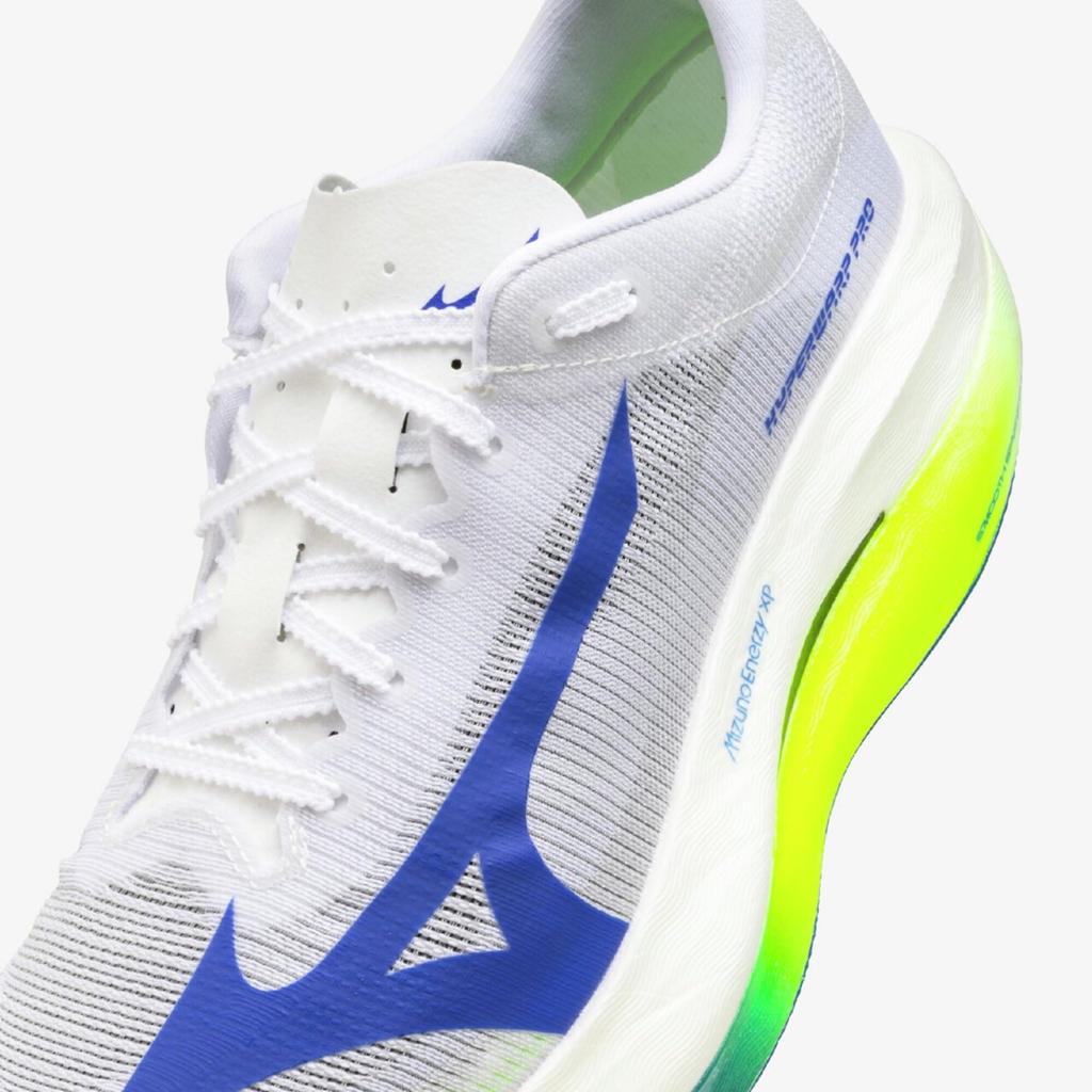 MIZUNO Running Shoes HYPERWARP PRO Racing Carbon Plated Unisex White/Blue/Yellow 26.5 cm 2E