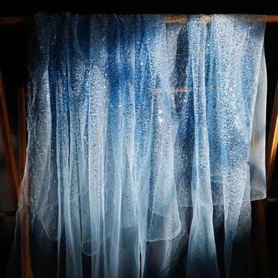 100/300/500cm Starlight Gradient Sequins Fabric Mesh Gauze Stage Dress Performance Dress Evening Wedding Dress Beaded Fabric
