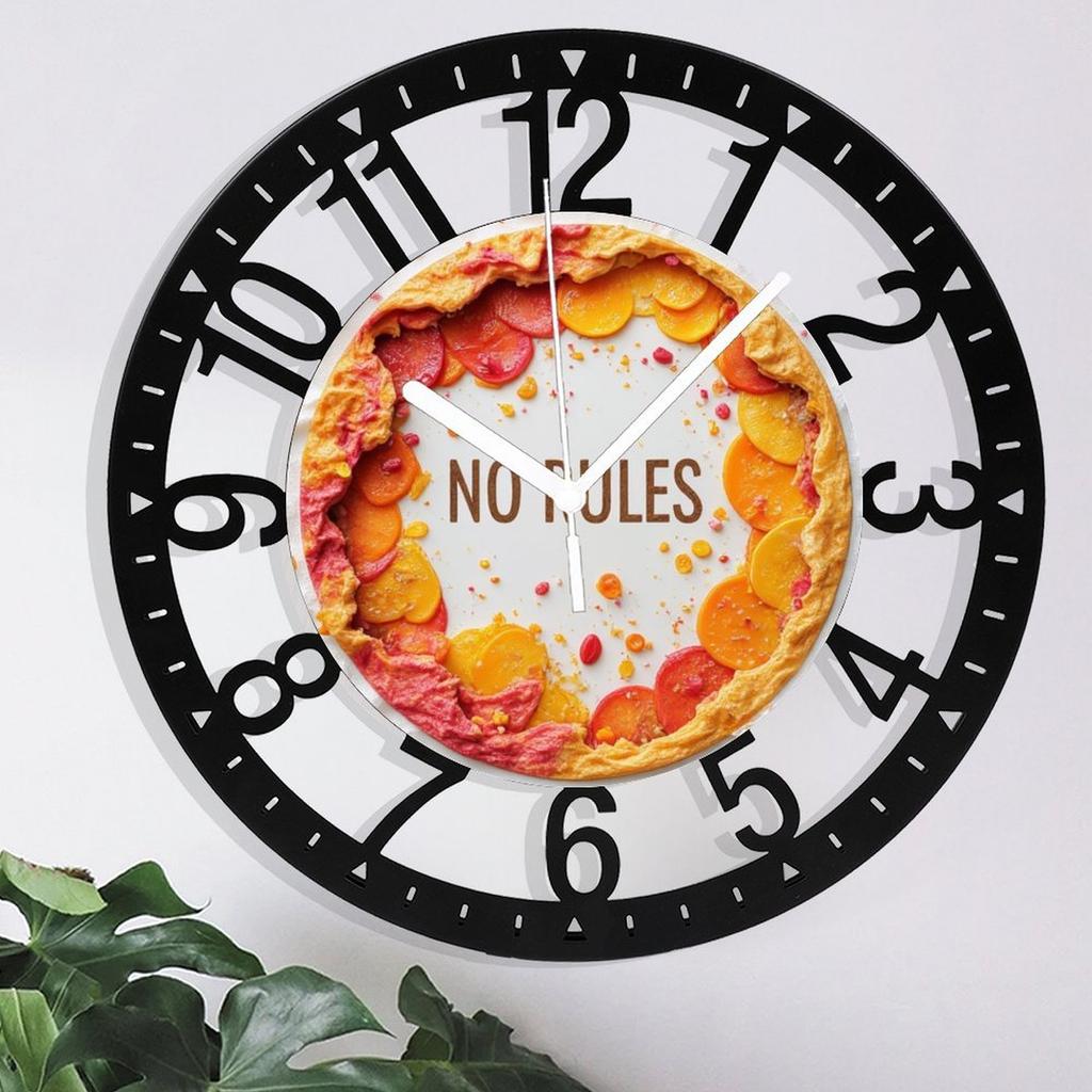 Farmhouse 25cm Circular Iron Wall Clock with Vintage Charm