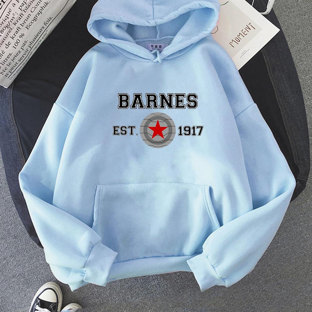 Hoodies Sweatshirts Vintage Winter Barnes 1917 Letter Print Hoody Women Kawaii Clothes Hip Hop Casual Unisex Streetwear Itself Tops