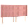 VidaXL Tête de Lit à LED Meuble de Chambre à Coucher Accessoire de Lit Double Tête de Cadre de Lit Intérieur Rose 3124357
