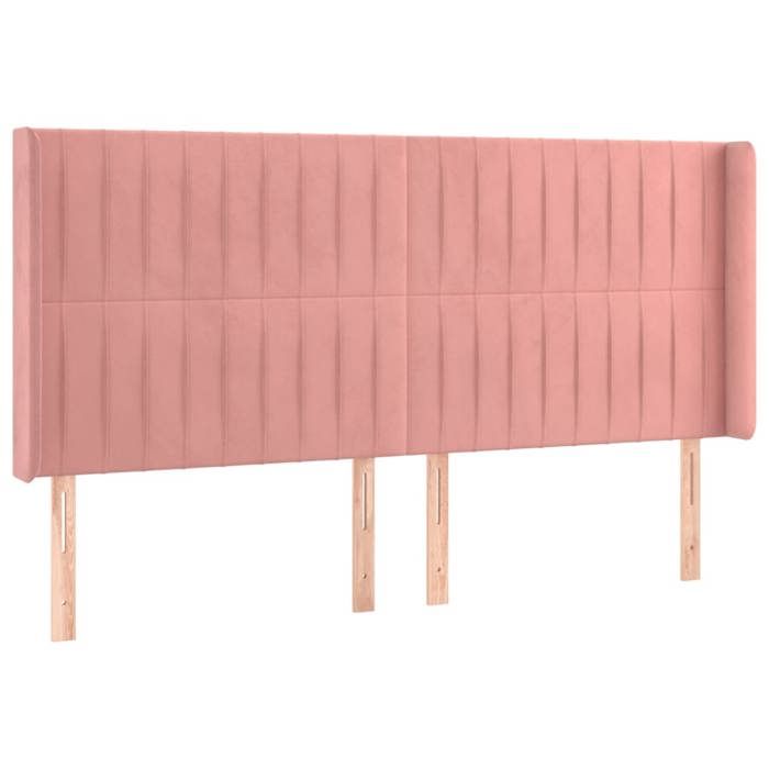 VidaXL Tête de Lit à LED Meuble de Chambre à Coucher Accessoire de Lit Double Tête de Cadre de Lit Intérieur Rose 3124357