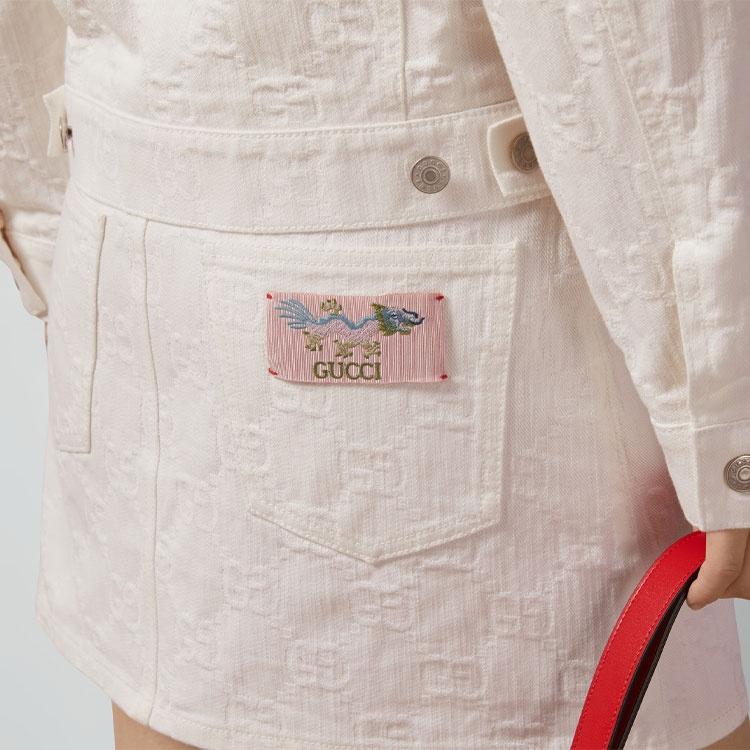 GUCCI SS24 Denim Short Skirts Women's White 777223-XDCWT-9692