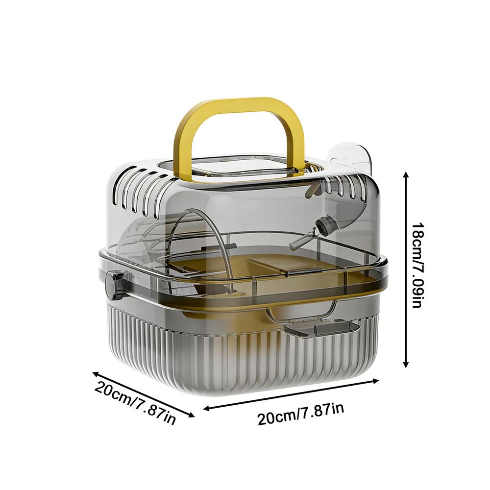 Small Animal Carrier Double-Layer Habitat Case Hamster Carrier With Water Bottles For Guinea Bunny Mice Dwarf Chinchillas