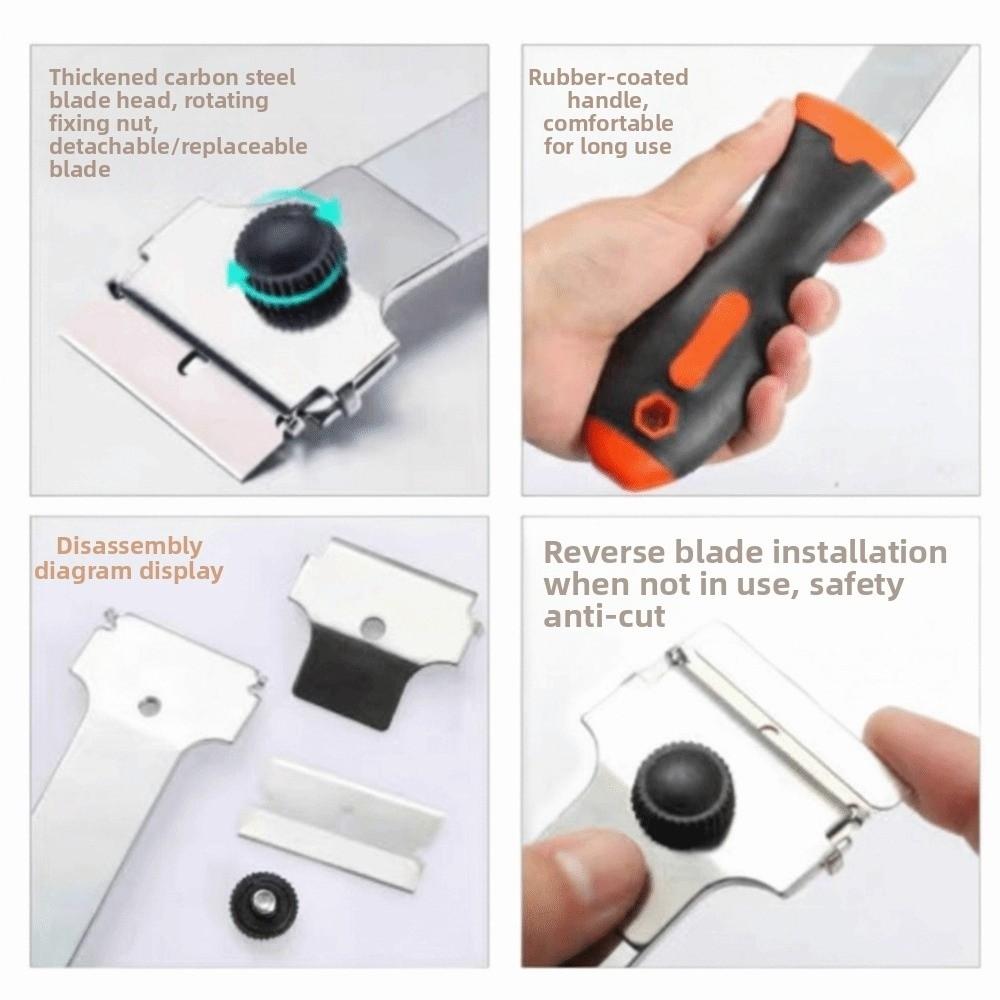 With Ergonomic Handle Tape Paint Remover Anti-Slip Putty Scraper  Concretes Scraping