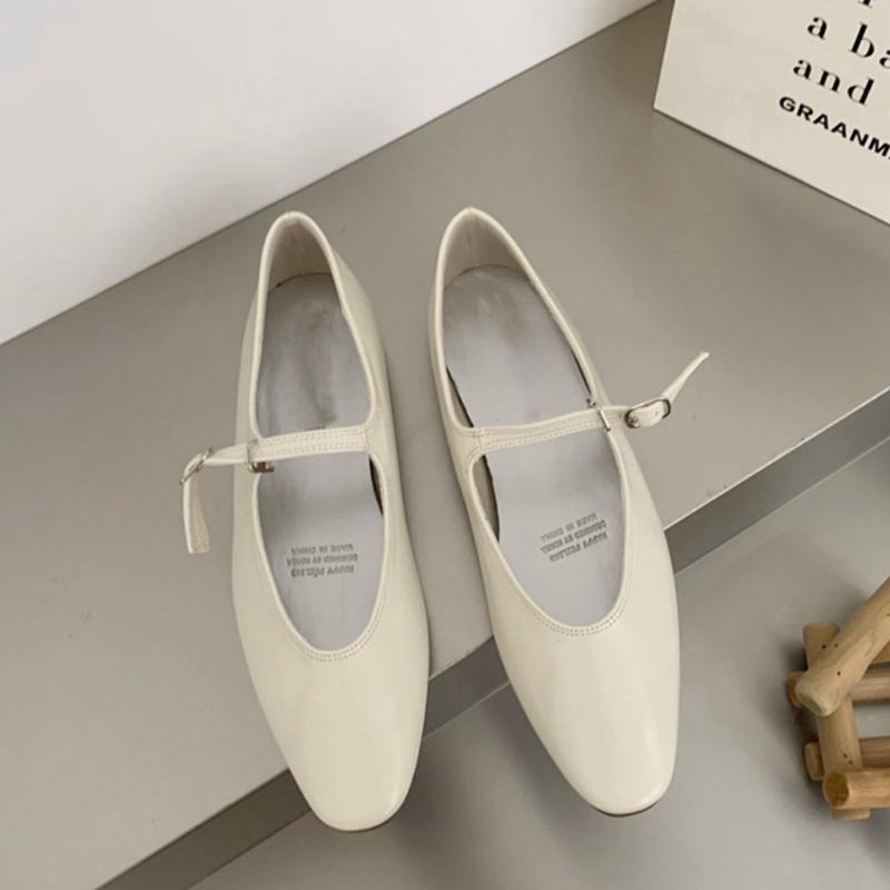 Fashion SUOJIALUN 2025 Summer New Women Flat Shoes Fashion Shallow Ladies Casual Soft Mary Jane Shoes Outdoor Dress Flat Ballet Shoes