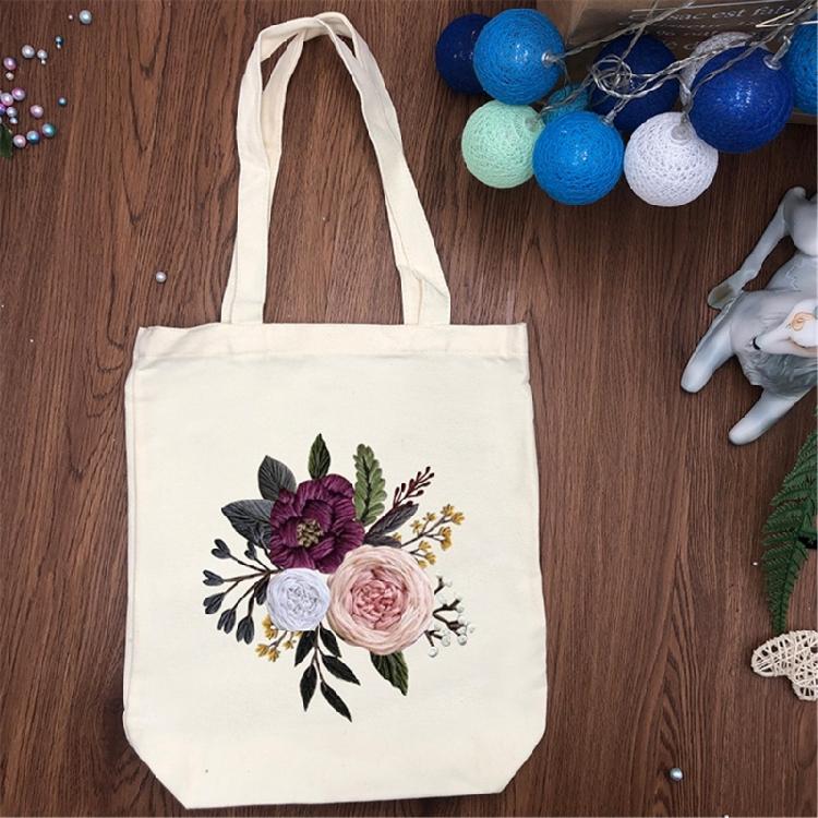 Canvas Bag Embroidery Kits Bag Crosses Stitching Kits Embroidery Starter Kits Embroidery Making Kits