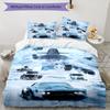3pcs Fast and Furious Pattern Bedding Set Duvet Cover Set Includes Duvet Cover &pillowcases, Perfect All Season Bedroom Decoration & Gift
