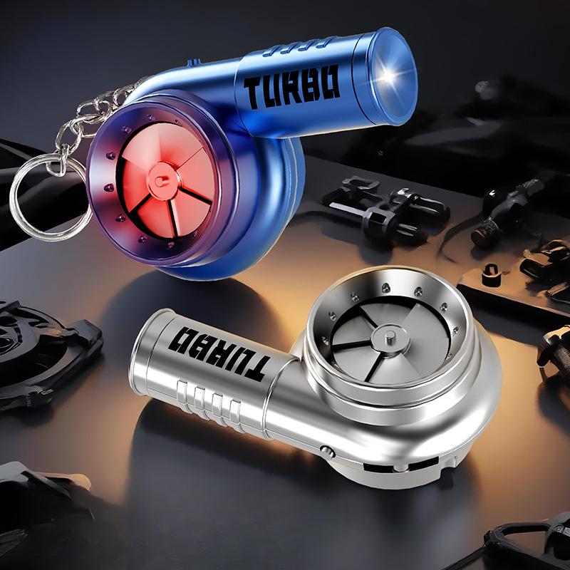 Turboladet Simuleringsleketøysbil Turbo Lys Stresslindring Simuleringsbil Turbolader Glans Rotasjon Leketøy Nøkkelring Gøyale Leker Gave