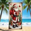 1Pc Christmas Santa Claus Gifts Beach Towel Quick Dry Multiuse For Beach Pool Gym Yoga Home Travel Christmas Halloween Xmas Gift S1186