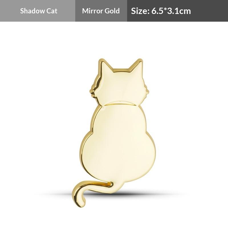 3D Metal Cat Car Emblem Personalized Creative Sticker Cute Auto Exterior Decor Covering Decal
