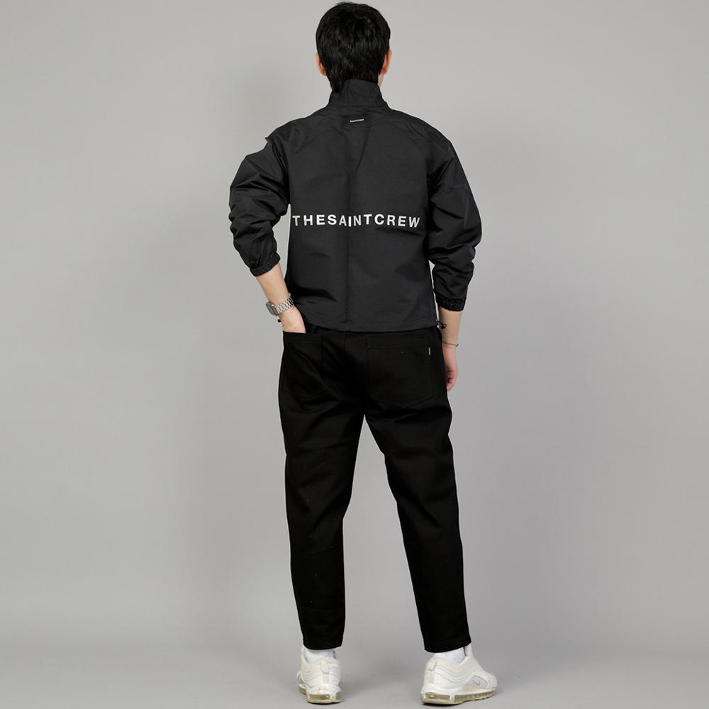 Seinteukeulu Tapered Cut Crop Half-Band Pants Tch-326 Black