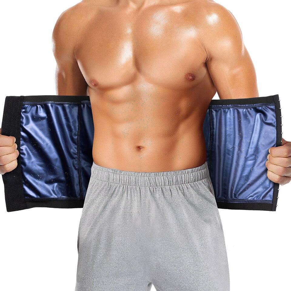 Muži Body Shaper Pas Trenér Cincher Zastřihovač Pás Komprese Kontrola bříška Cvičení Sauna Potítka Fitness Hubnutí Tvarové oblečení