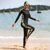 Womens Full Coverage UV Protection Rash Guard Set Long Sleeve Pants Hooded With Chest Pad Snorkeling Swimming Diving