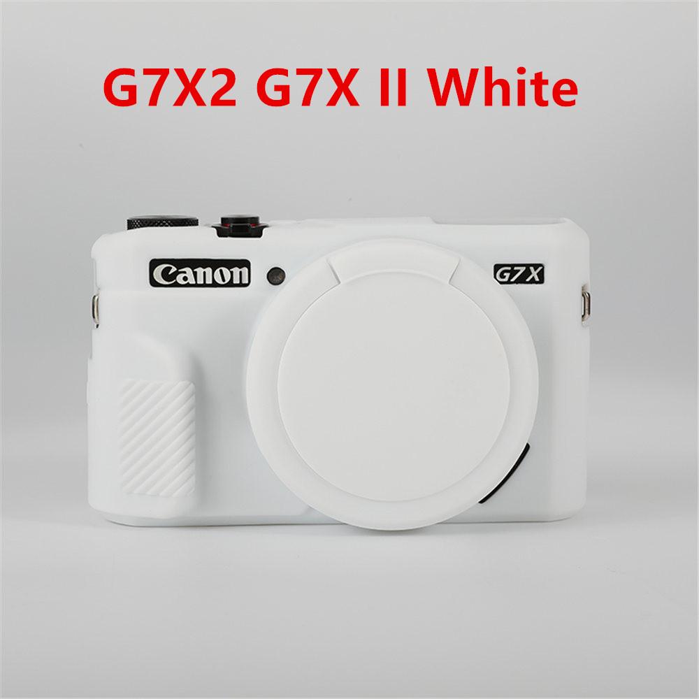 Soft Silicone Rubber Armor Camera Body Case For Canon G7X Mark II III G7XII G7X2 G7XIII G7X3 Shockproof Cover With Lens Cap