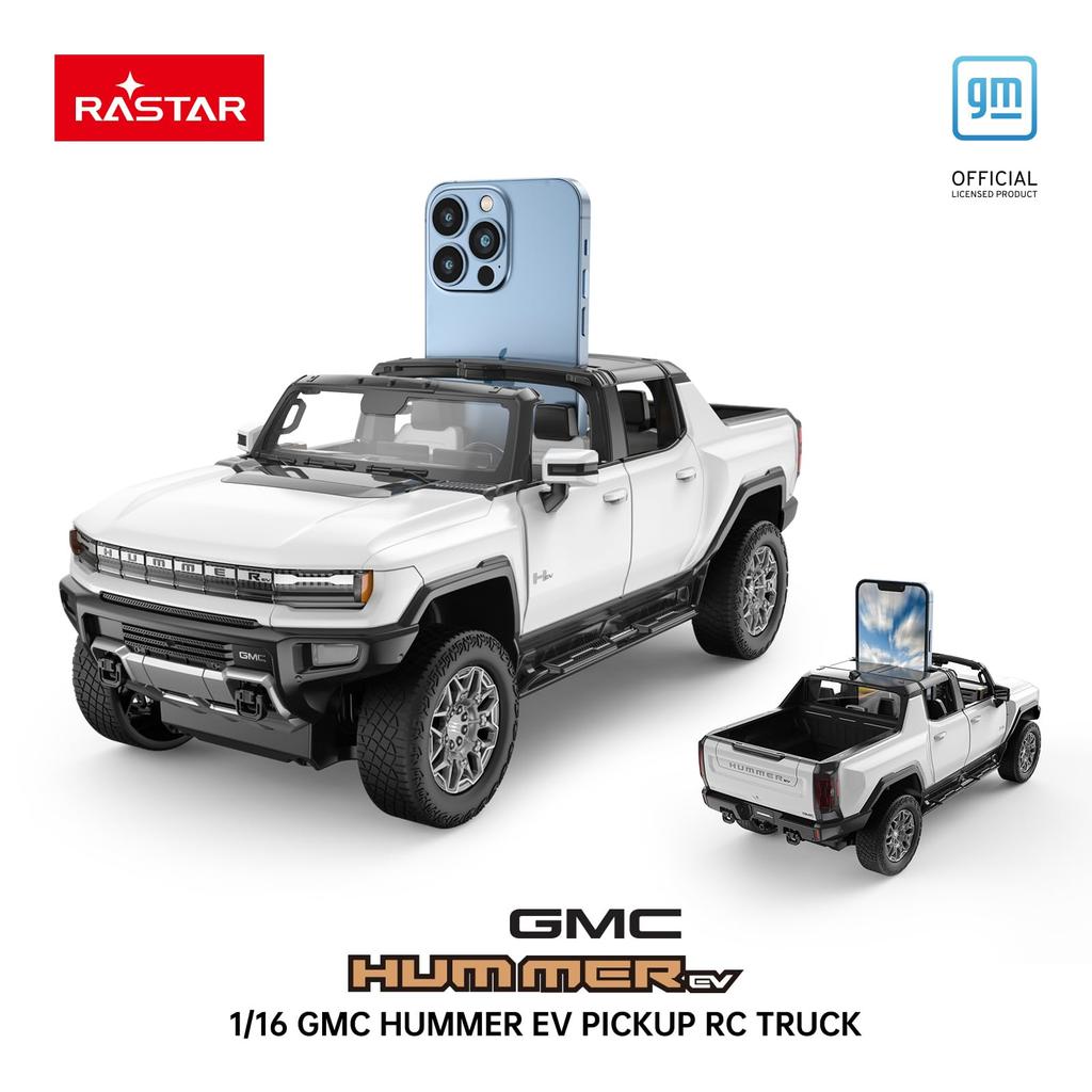 Glanz Fernbedienung Maßstab GMC Hummer Elektro-Pickup RC Elektro Kinder Jungen RC Hummer Weiß 1/16 Auto, Cross-Country Monster, Truck, 2.4G