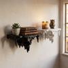 Plastic Skull Drip Floating Shelf Dark Gothic Wall-Mounted Display Stand  Living Room