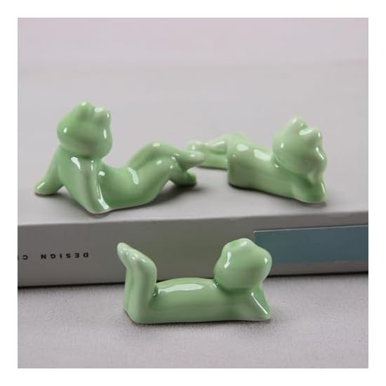 Chopstick Rest Frog Ceramic Chopstick Rest Fork Rest Funny Tableware Restaurant Kitchen Tool Set of 