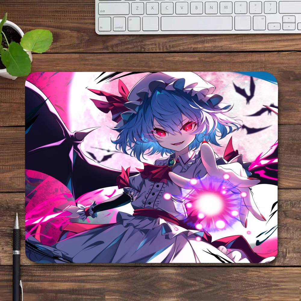 Anime Touhou Project Remilia Scarlet Mousepad Small LockEdge Mouse Pad For Gamers Computer Desk Pad Rectangular Anti-slip Rubber