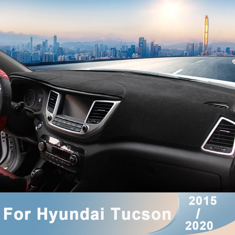 Car Dashboard Avoid Light Pad Instrument Platform Cover Mats Carpets For Hyundai Tucson TL 2015 2016 2017 2018  Accessories