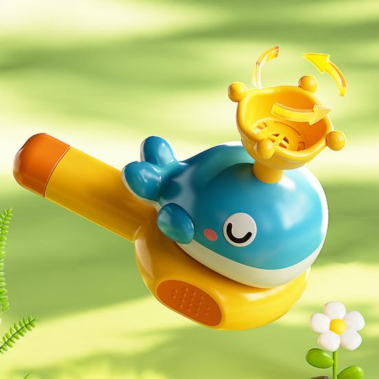 Suspended Ball Toy for Oral Interactive Whale Bear Motor Development Design Trumpet Play Toy with Dual