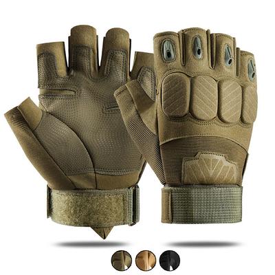 Outdoor Tactical Half Finger Gloves for Military Men Airsoft Sport Gloves Motorbike Cycling Climbing Hiking Hunting Gloves W01