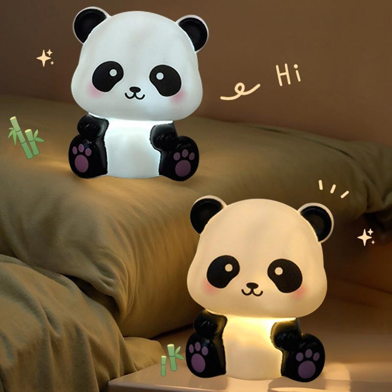 Lámpara de Mesa de Pascua Accesorio de Mesa Lámpara de Panda Linda Recuerdos de Boda Regalos para Fiesta de Panda Decoración de Halloween Accesorio de Lámpara de Dormitorio