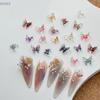 10/30/50pcs 3D Simulation Butterfly Nail Art Charms DIY Colorful Gradient Butterfly Nail Art Decoration Manicure Jewlery