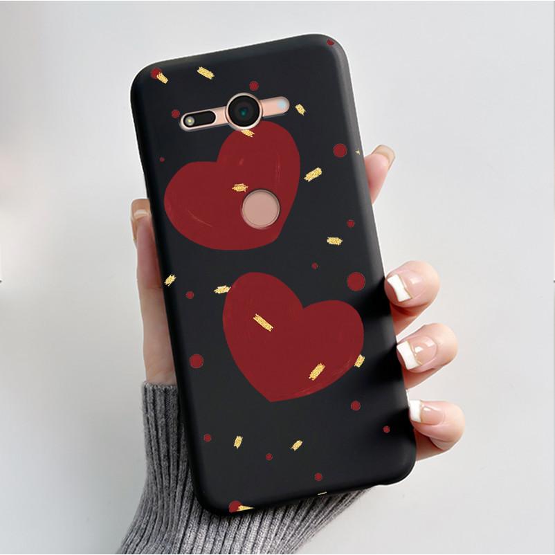 Printing Pattern Case For Sony Xperia XZ2 Compact / SO-05K Fundas Soft Silicone Black Shell Cover Cute Flower Cartoon Casing Sony Xperia XZ2 Compact