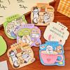 Katzen Mini Spiralnotizbücher 3,6 x 3,8 Zoll Obere Spiralbindung Notizblöcke, Cartoon 50 Seiten Notizbücher, Kawaii Notizbuch Schreibwaren für Notizen & Geschenke