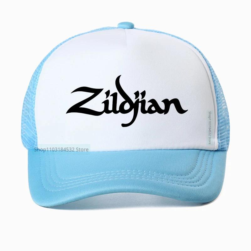 

Zildjian Logo Baseball Cap For Unisex Summer Style Mesh Trucker Caps Unisex cotton Breathable Adjustable sports Snapback hats Adjustable