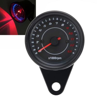 DC 12V Universal Motorcycle Tachometer Electronic Tach Meter Speedometer Gauge LED Backlight 13000 RPM