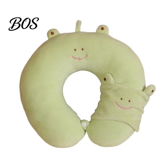 Neck Support Travel Pillow 1 Set U-Shaped with Eye Mask, Pillow, Cute Animal U-shaped Design, for Road Trip Flight Pain Relief Soft