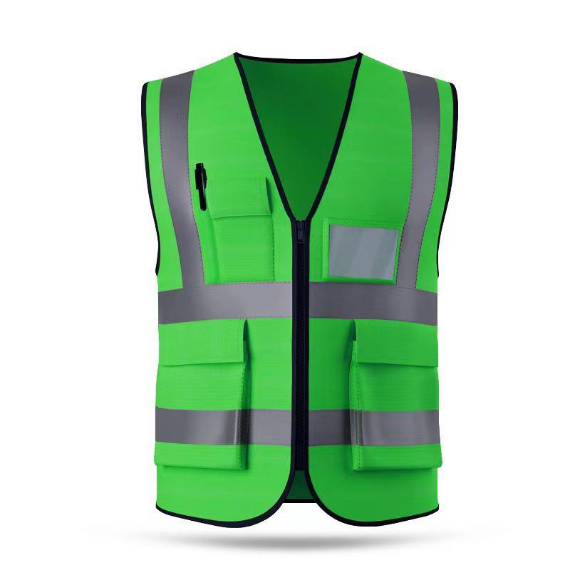 Fluorescent Reflective Safety Vest for Construction and Road Workers