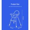JINGRUIXIANG Klappbarer Hochstuhl für Baby und Kinder mit Doppeltablett
