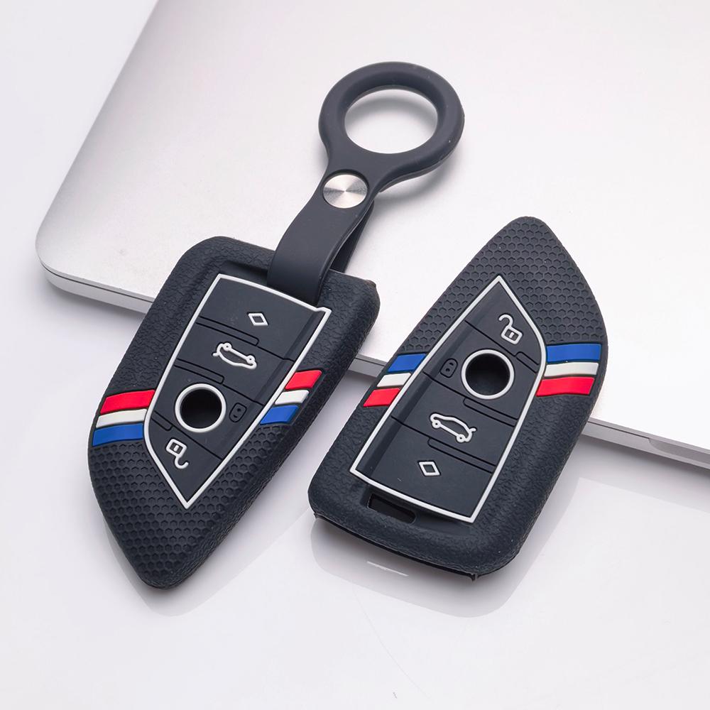 Key Fob Cover for BMW i5 X1 X2 X3 X4 X5 X6 X7 Anti-Scratch Guard Shockproof Protection Soft Grip Texture Responsive Button Touch Dust Resistant Cover