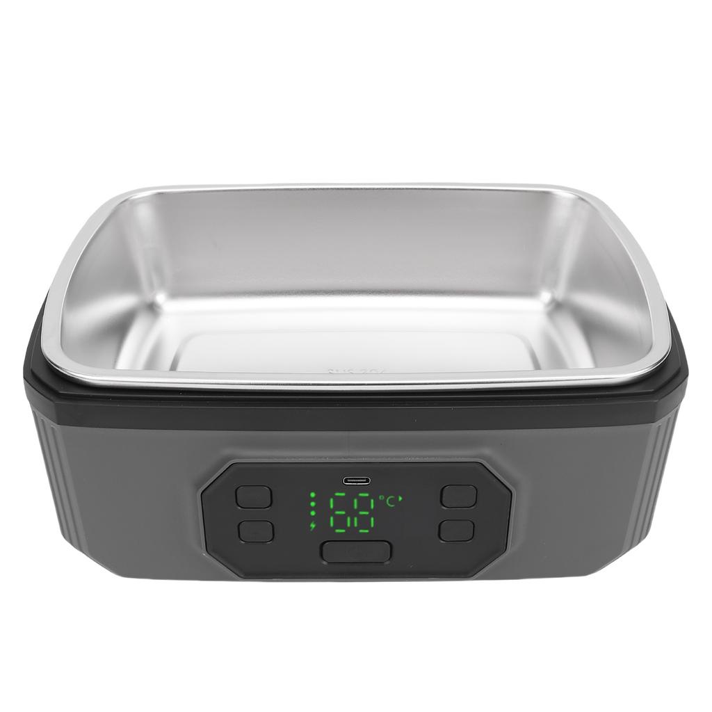 Electric Lunch Box Rechargeable Cordless Large Capacity Fast Heating Portable Lunch Warmer 1600ML (24000mah Battery)