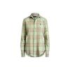 Polo Ss23 Plaid Single-Breasted Long Sleeve Shirt Women Shirts Green WMPOSHTNDO20103-999