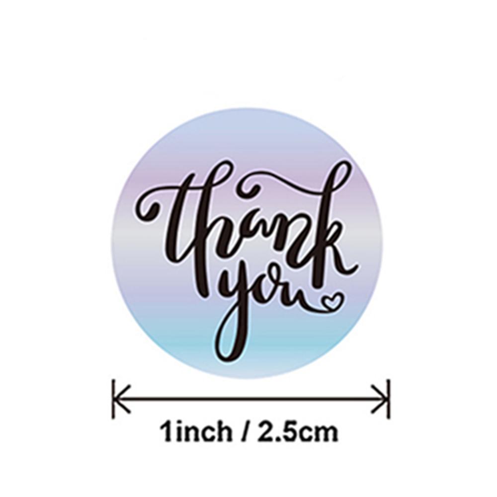 100-500Pcs Rainbow Laser Thank You Stickers 1Inch Small Business Stickers Adhesive Labels For Boutiques Wrapping Supplies