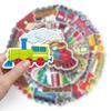 50PCS Train Graffiti Cartoon Stickers for Kids - Waterproof DIY Suitcase & Phone Decor