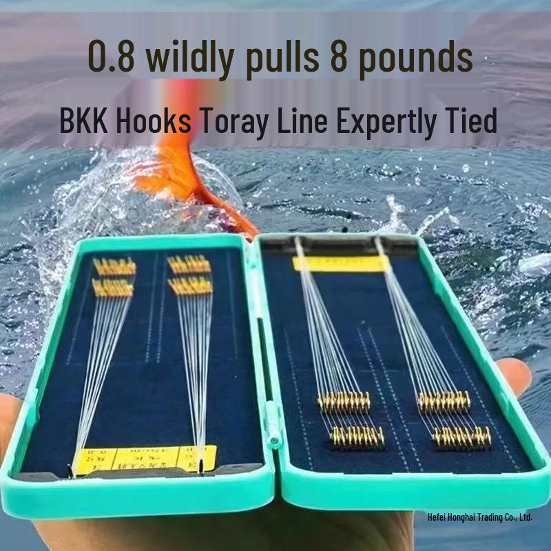 Premium Anti-Tangle Gold-Hülse Doppelhaken Angelvorfächer - Kurz, Gebrauchsfertig für das Naturköderangeln