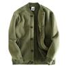 Very Warm Double-Sided Fleece Jacket, Winter Thickened Fleece Baseball Collar Sweatshirt, European and American Style Solid Color Men's Jacket, Trendy