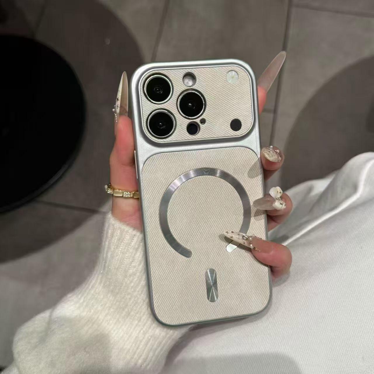 

Denim Texture Magnetic Phone Case for iPhone 17 Pro Max - Apple 16 Design, 15-Second Installation, High-End Feel 14 Pro