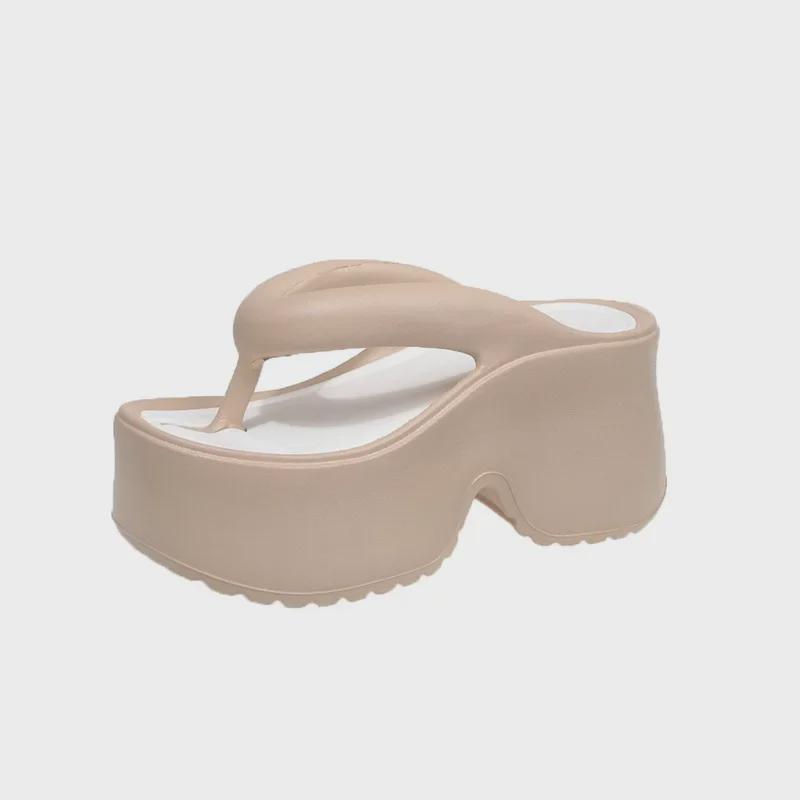 2025 EVA-Flip-Flops mit dicker Sohle für Damen: Rutschfeste, höhenverstärkende Sommer-Mode-Plateauschuhe