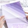 Gradient Multi-Layer Folder A4 Subject Classification Test Paper Folder Transparent L-Shaped Folder 6-Layer Classification File