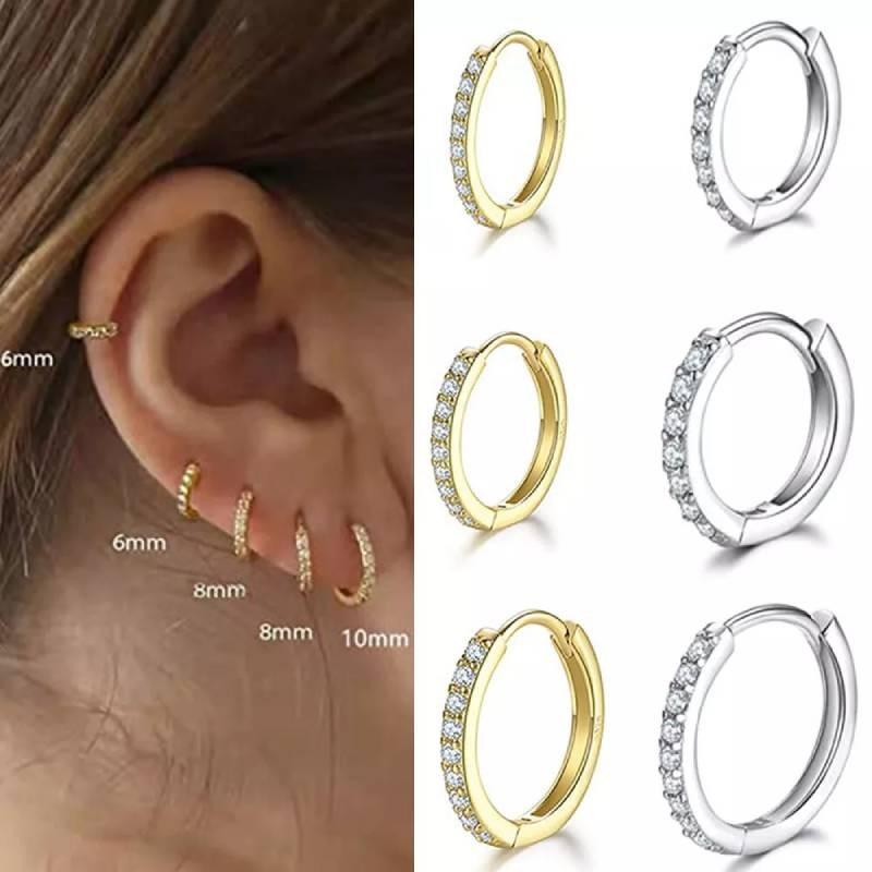 1pcs Small Round Tiny Huggie Hoop Earrings Jewelry Accessories Gifts Decorations